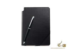 Set  Cross Stylo bille Noir de Basalt Noir ATX & Cahier Noir, 882-3/1M