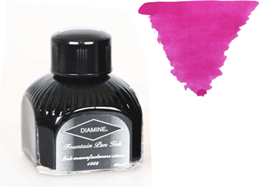 Encrier Diamine, 80ml., Claret, Bouteille en verre italien