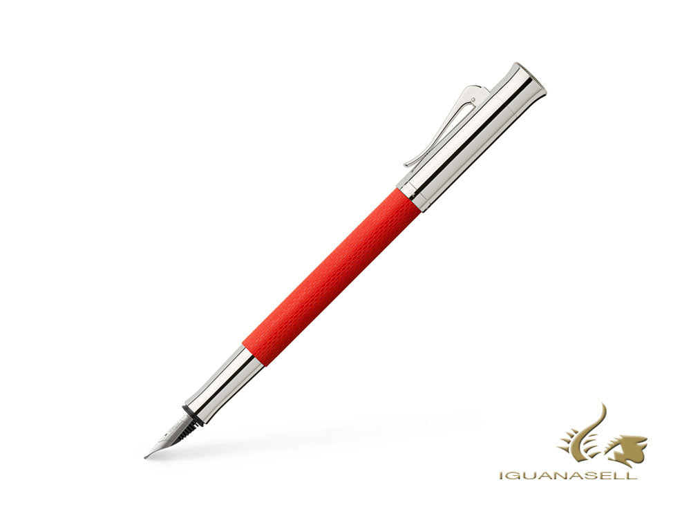 Stylo Plume Graf von Faber-Castell Guilloche India Red, Resine précieuse