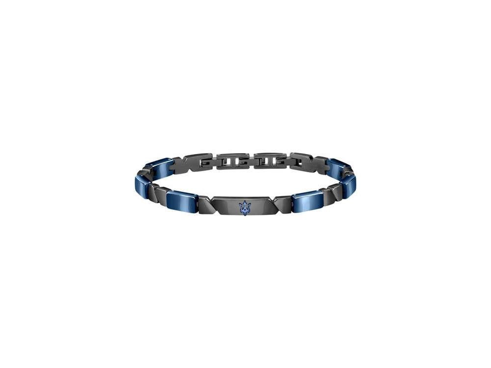 Bracelet Maserati Gioielli, Acier inoxidable, Noir et bleu, JM221ATZ01