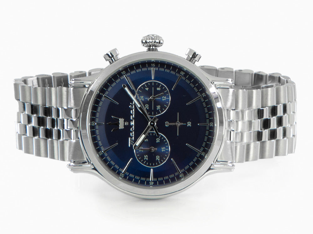 Montre à Quartz Maserati Epoca, Bleu, 42 mm, Verre minéral, R8873618024