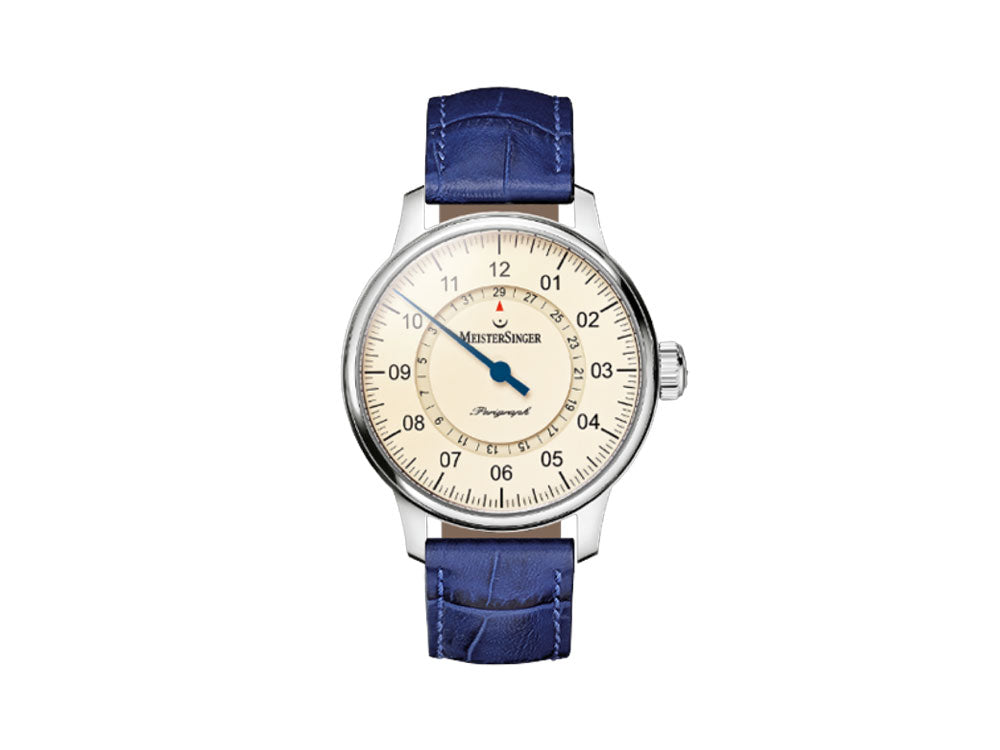 Montre Automatique Meistersinger Perigraph, ETA 2824-2, Crème, AM1003-SG04