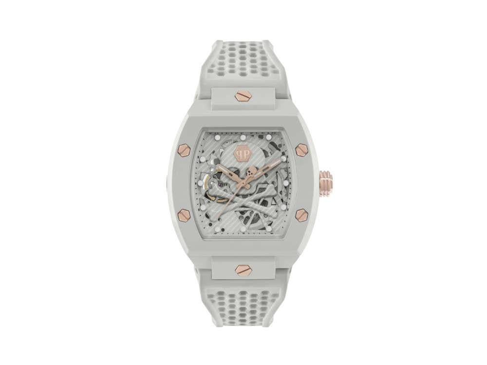 Montre Automatique Philipp Plein The Skeleton Ecoceramic, Gris, 44 mm, PWVBA0123