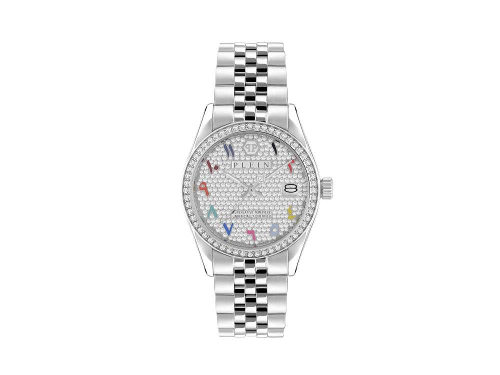 Montre à Quartz Philipp Plein Date Superlative, Blanc, 34 mm, PWYAA0723