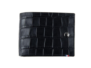 Portefeuille S.T. Dupont Line D Croco Dandy, Noir, Cuir, 6 Cartes, 180060