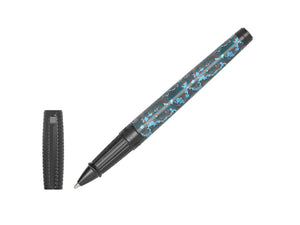 Roller S.T. Dupont Line D Glacial Cave, Fibre de carbone, Bleu, PVD, 412396L