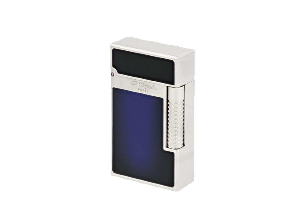 Briquet S.T. Dupont Ligne 2 New Le Grand Sunburst, Palladium, Bleu, C23013