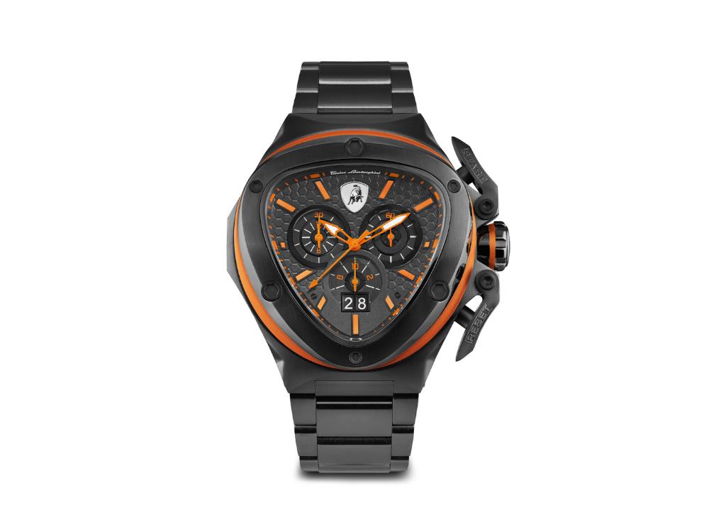 Montre à Quartz Tonino Lamborghini Spyder X Orange, 53 mm, Chronographe, T9XB-B