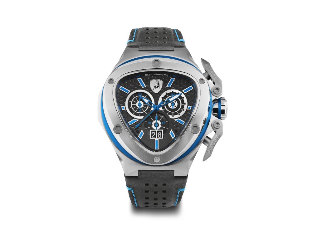 Montre à Quartz Tonino Lamborghini Spyder X Blue SS, 53 mm, Chrono, T9XC-SS