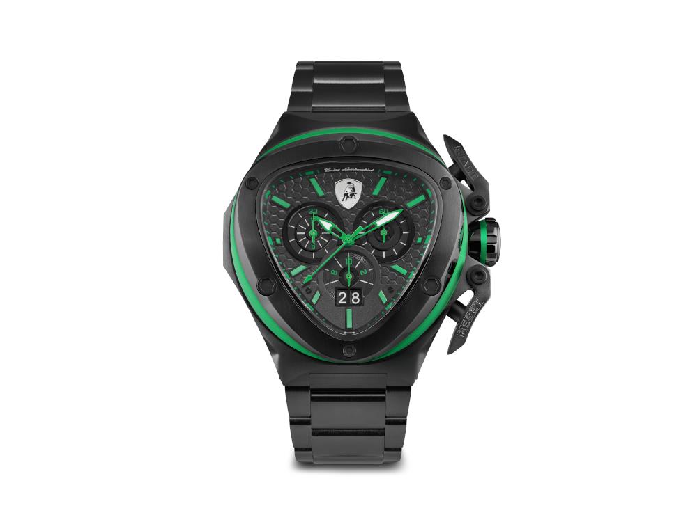 Montre à Quartz Tonino Lamborghini Spyder X Green, 53 mm, Chronographe, T9XF-B