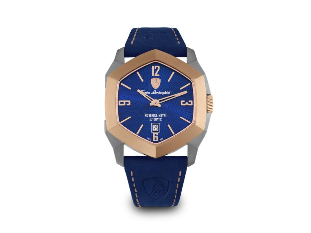 Montre Automatique Lamborghini Bleu Novemillimetri, Titane, 43 mm, TLF-T08-3