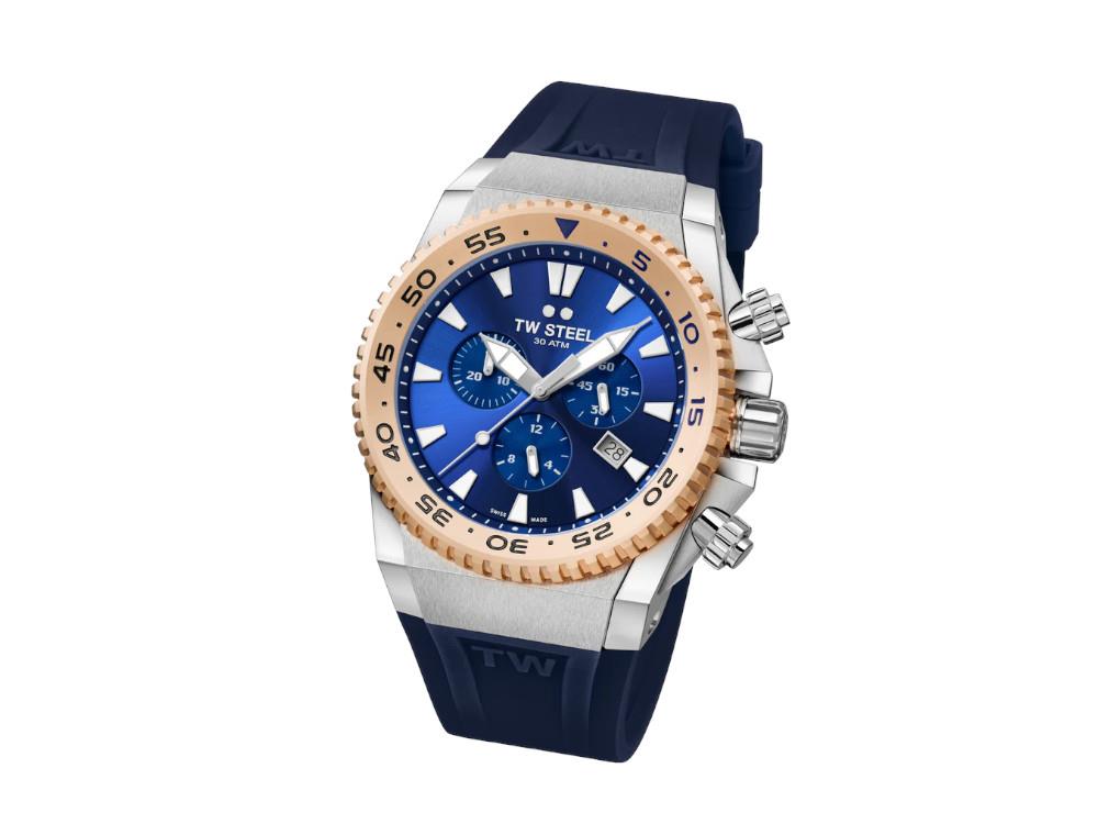 Montre à Quartz TW Steel Ace Diver 2019, Bleu, 44 mm, Ed. Limitée, ACE402