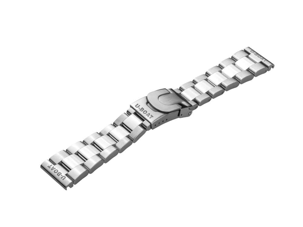 Bracelet U-Boat Accesorios, Bracelet en acier, Argent, 22mm, 8349