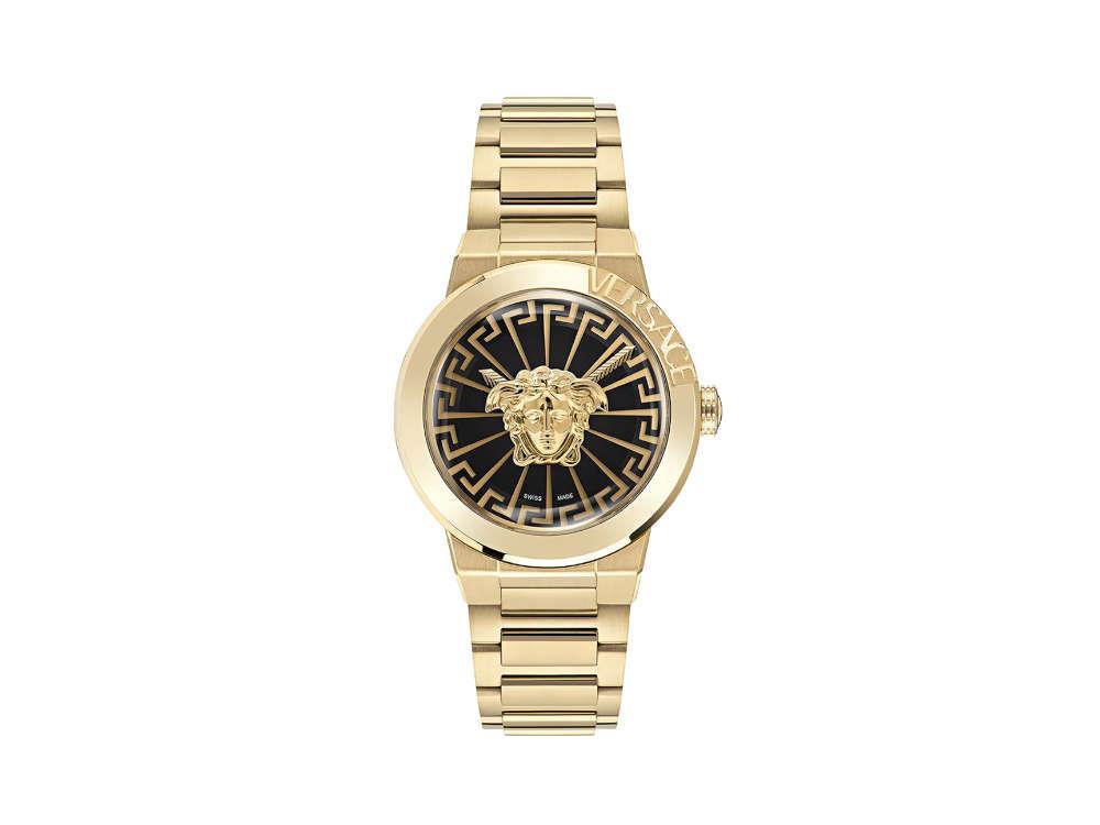 Montre à Quartz Versace Medusa Infinite, PVD Or, Noir, 38 mm, VE3F00522