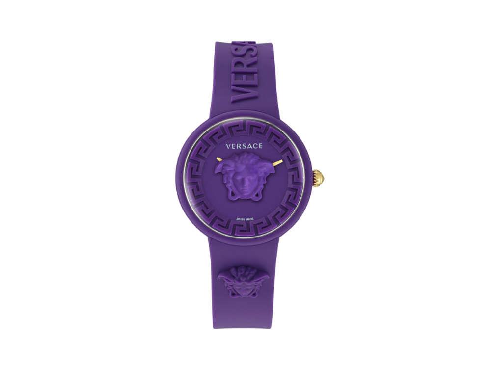 Montre à Quartz Versace Medusa Pop, Silicone, violet, 39 mm, VE6G00823