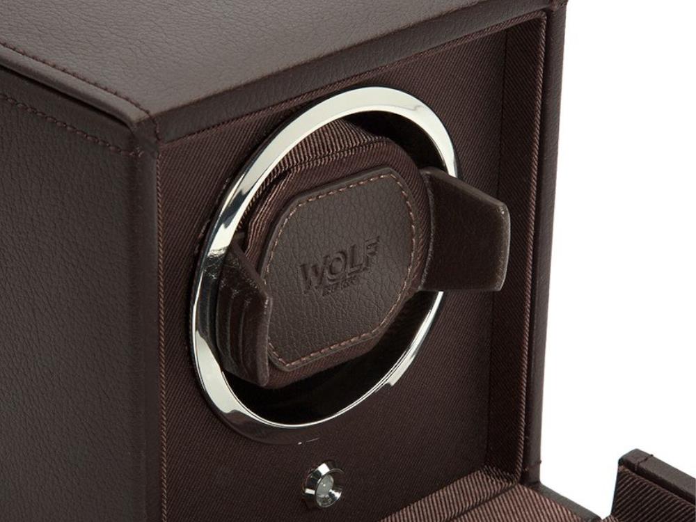 Remontoir WOLF Cub, 1 Montre, Marron, Cuir Vegan, 461106