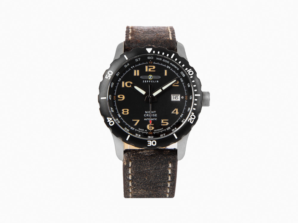 Montre Automatique Zeppelin Night Cruise, Noir, 42 mm, 7264-5